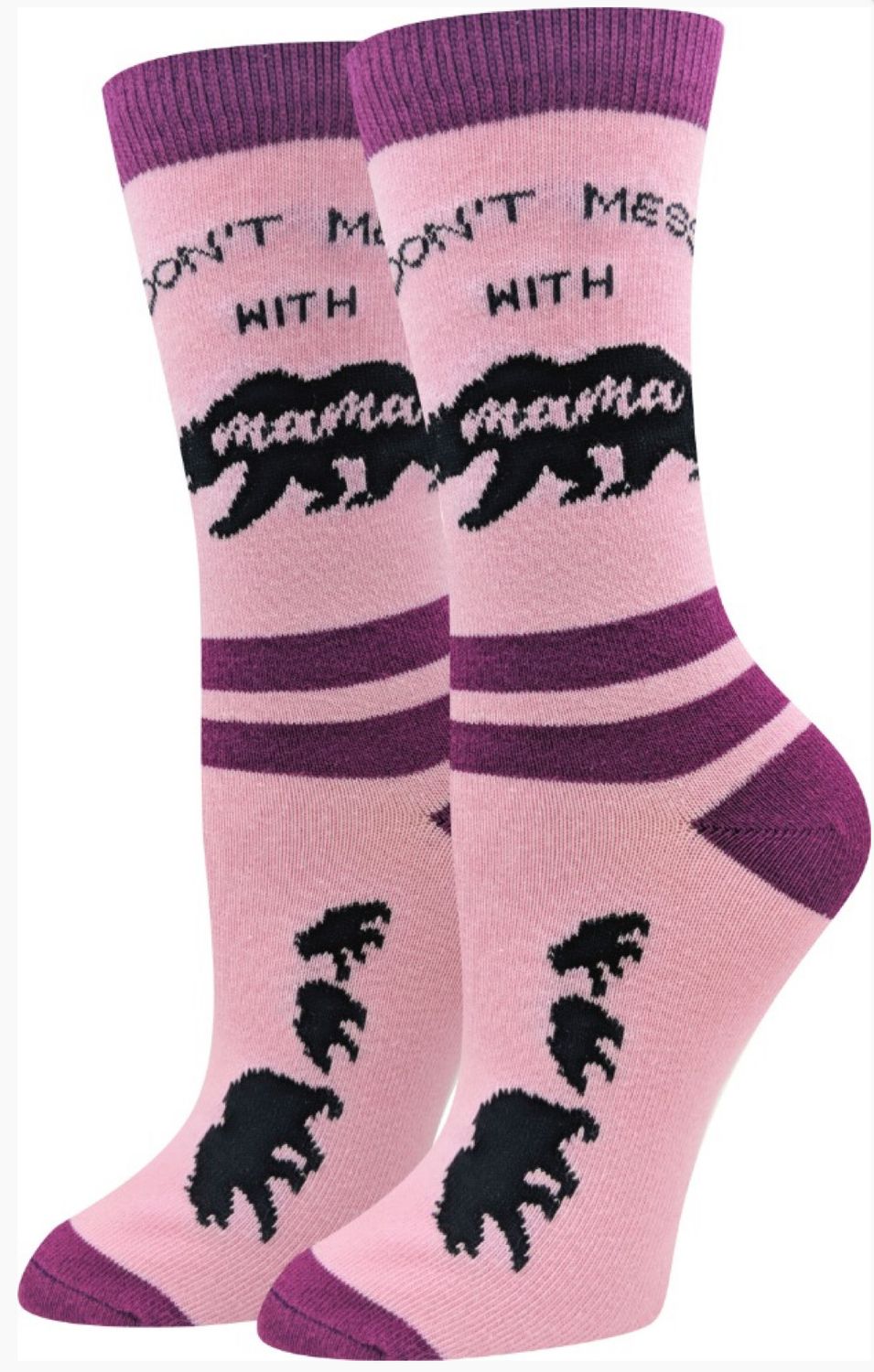 Don&#39;t Mess With Mama Bear Socks Pink