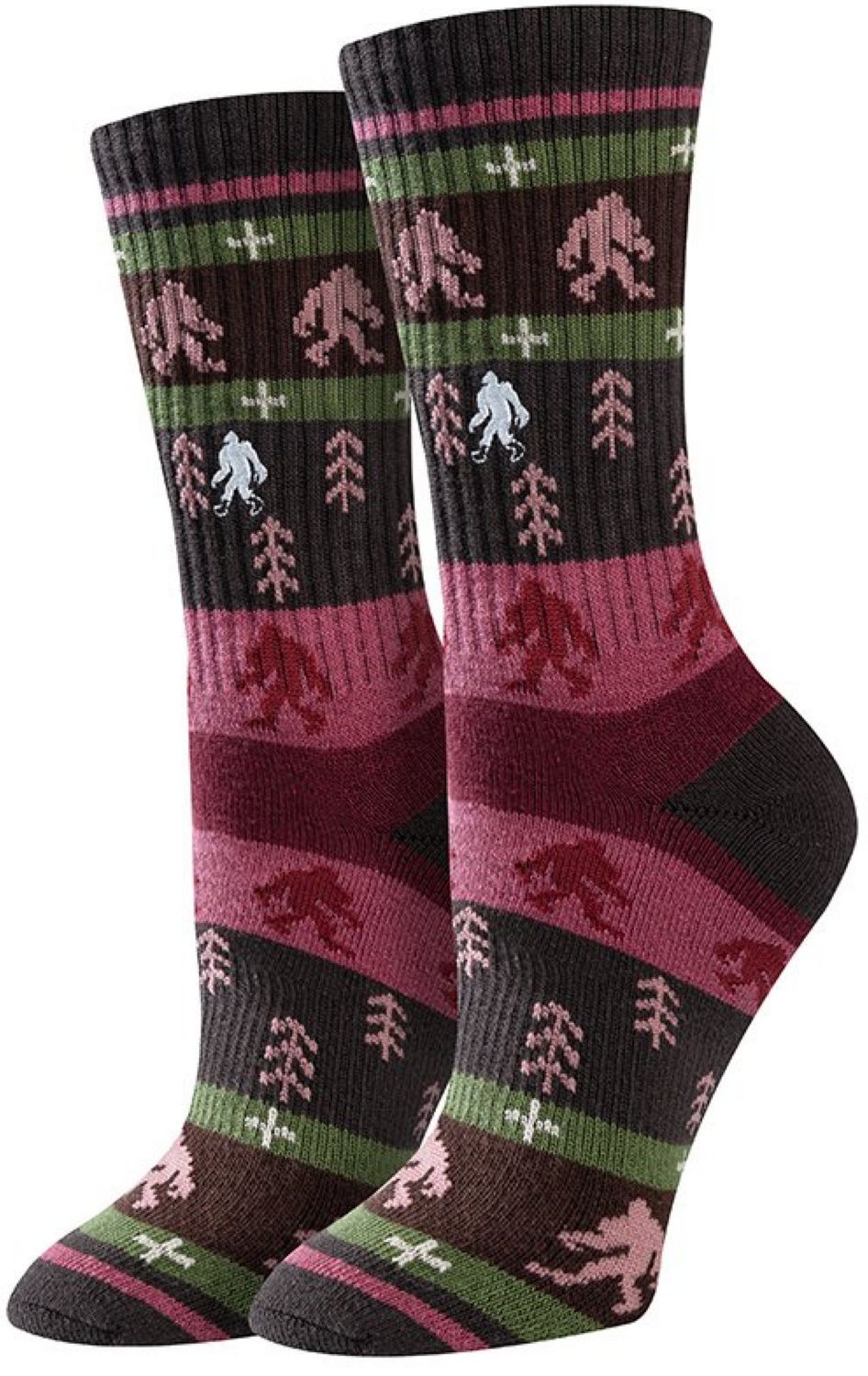 Women&#39;s Active Bigfoot Stripe Dark Socks
