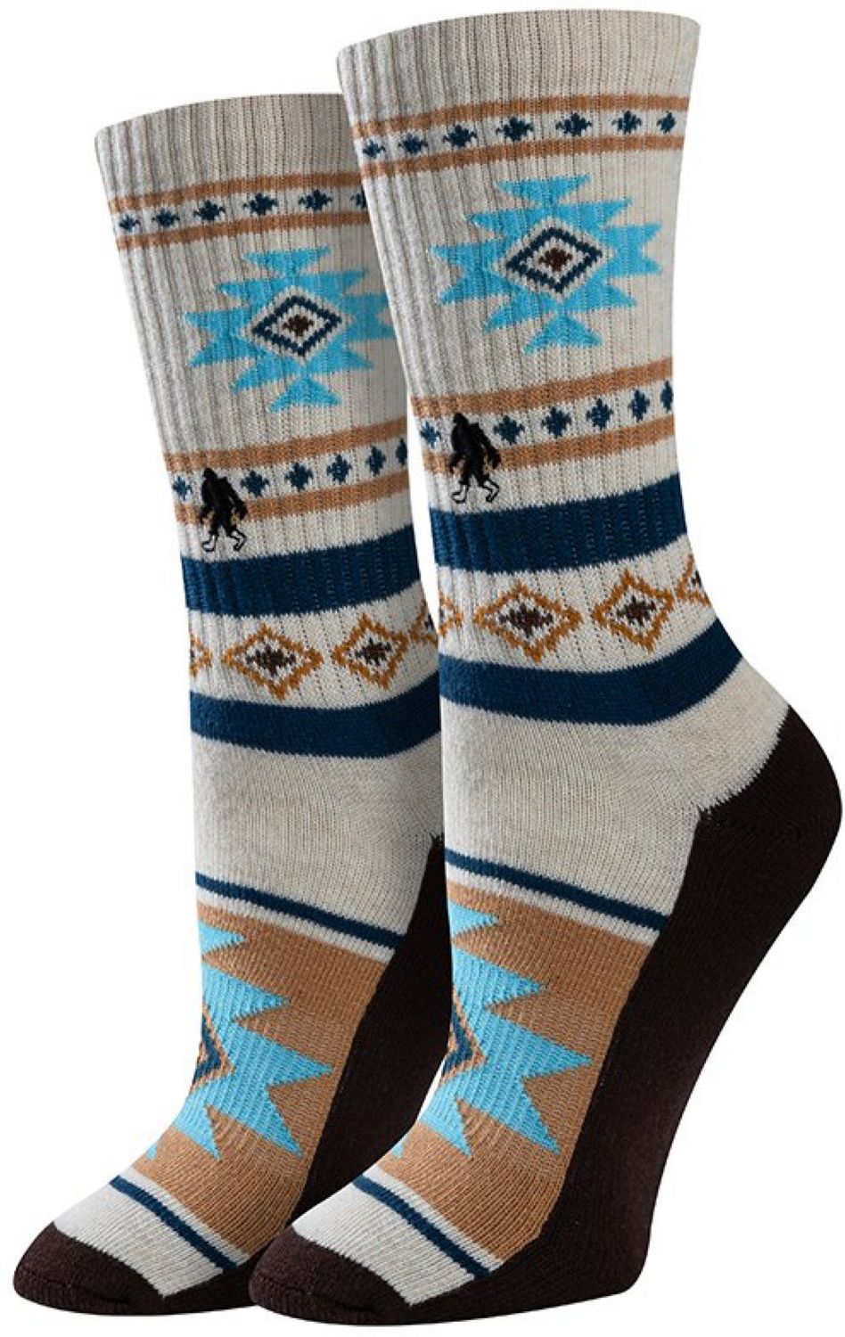 Women&#39;s Active Southwest Pattern Tan Socks