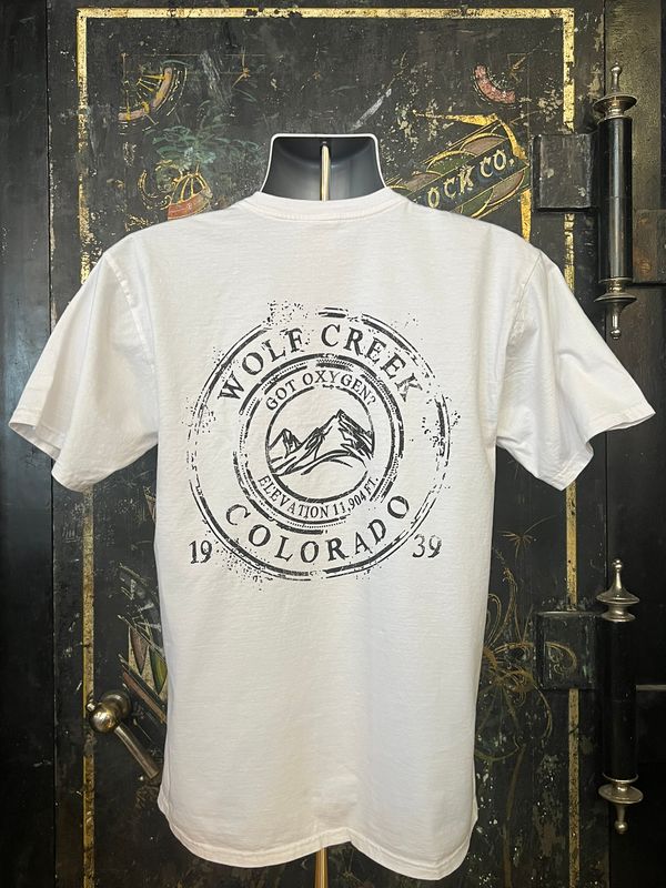 Coffee Ring Mountain RS S/S Tee White