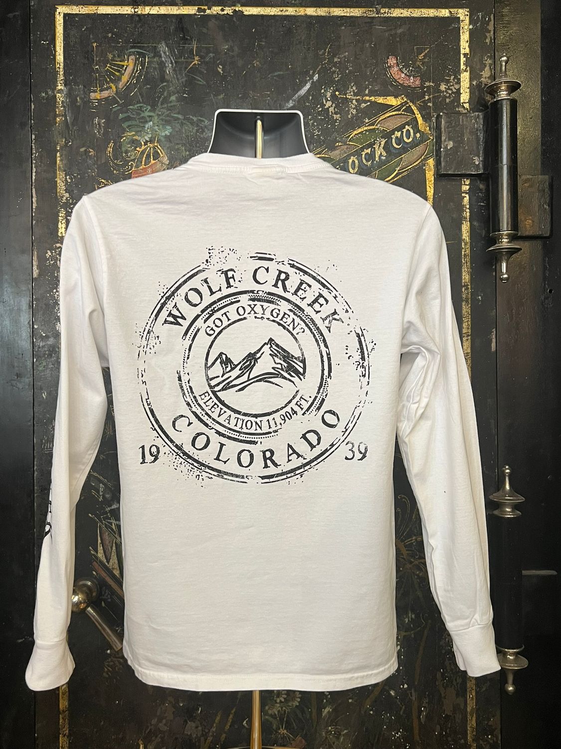Coffee Ring Mountain RS L/S Tee White, Size: SMALL