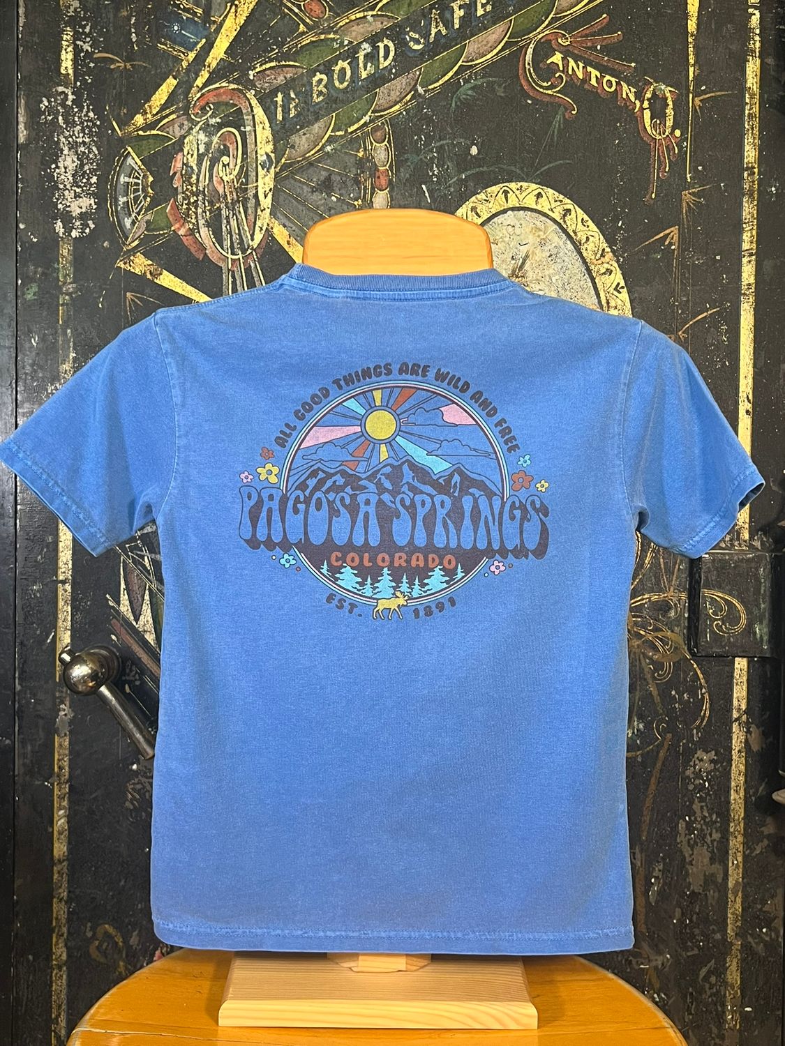 Kabilla Mtn/Pns/Moose Kids Tee Tahiti Blue, Size: XSMALL