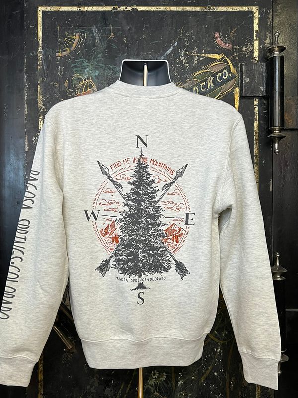 Find Me Mountains Crew Neck SS Hthr Oatmeal