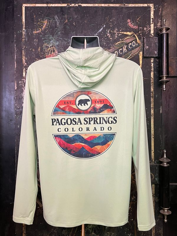 Almandine Solar L/S Hooded Tee Sage