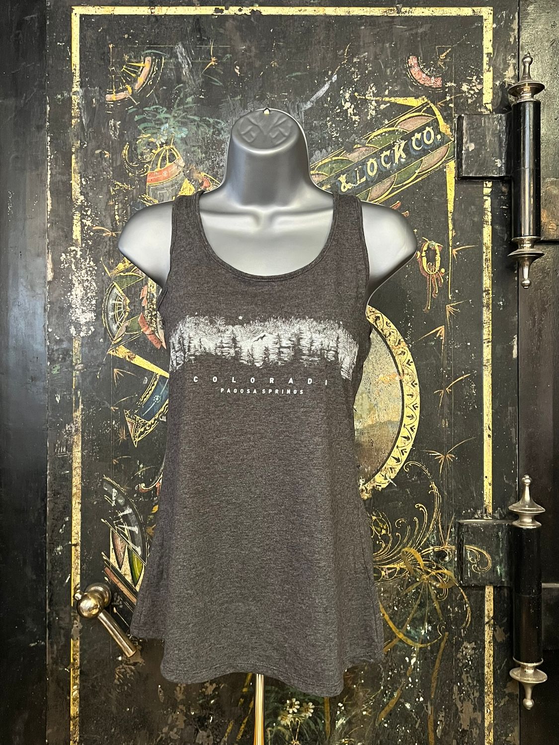 Painted Horizon Tank Dk Grey Htr, Size: XSMALL