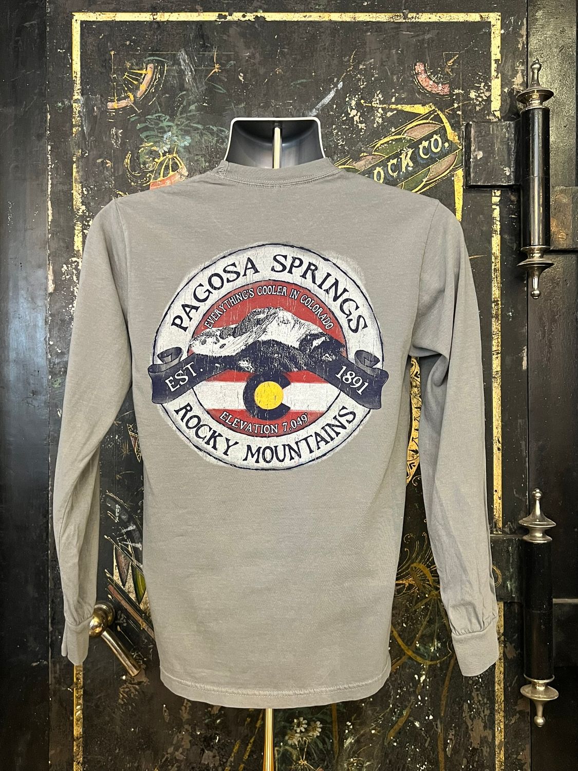 Fargo Pagosa Peak CO CC L/S Tee Grey, Size: SMALL