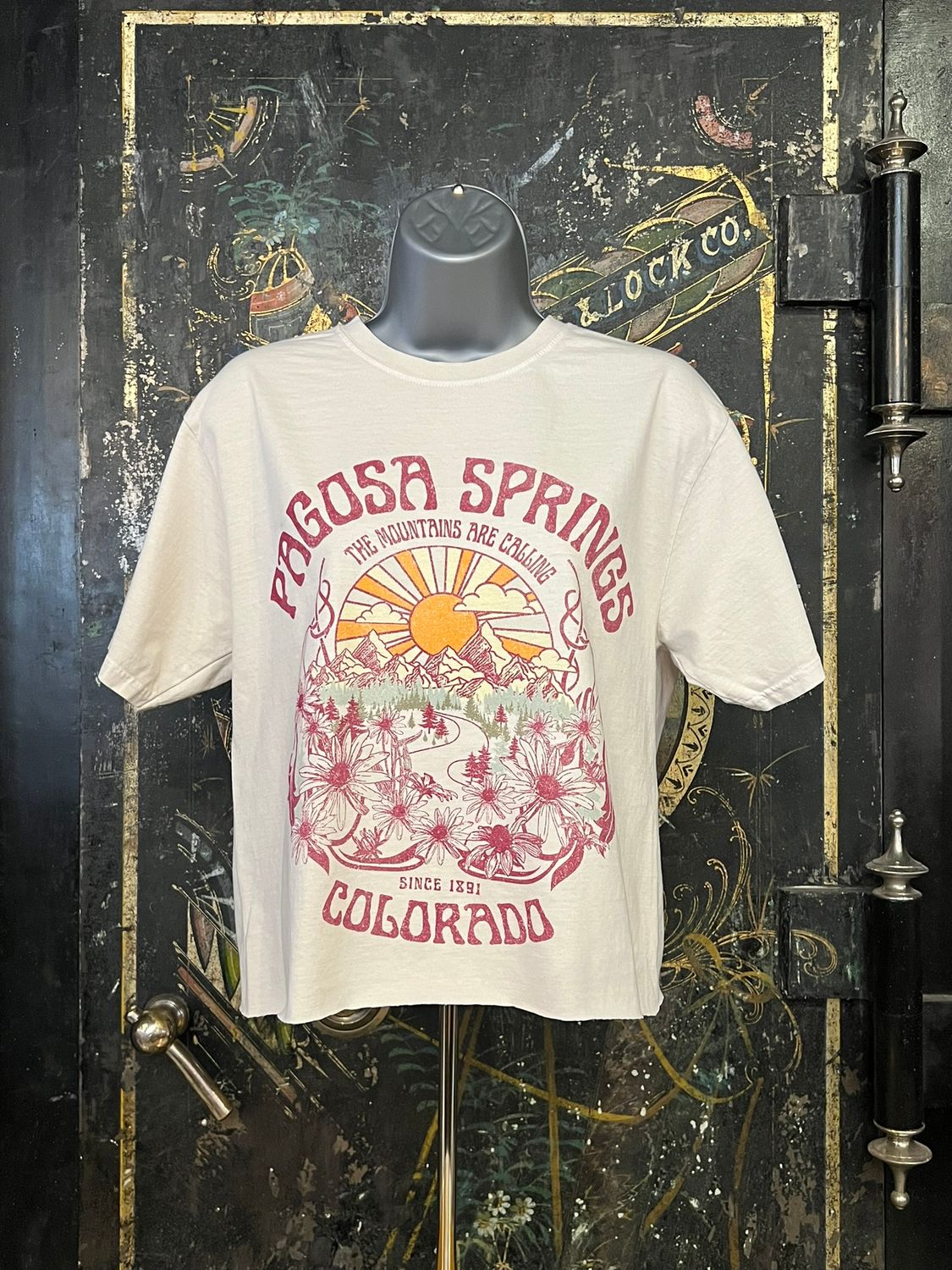 Girasol V2 Mtn/Pn/Flwrs RS Cropped Tee, Size: SMALL