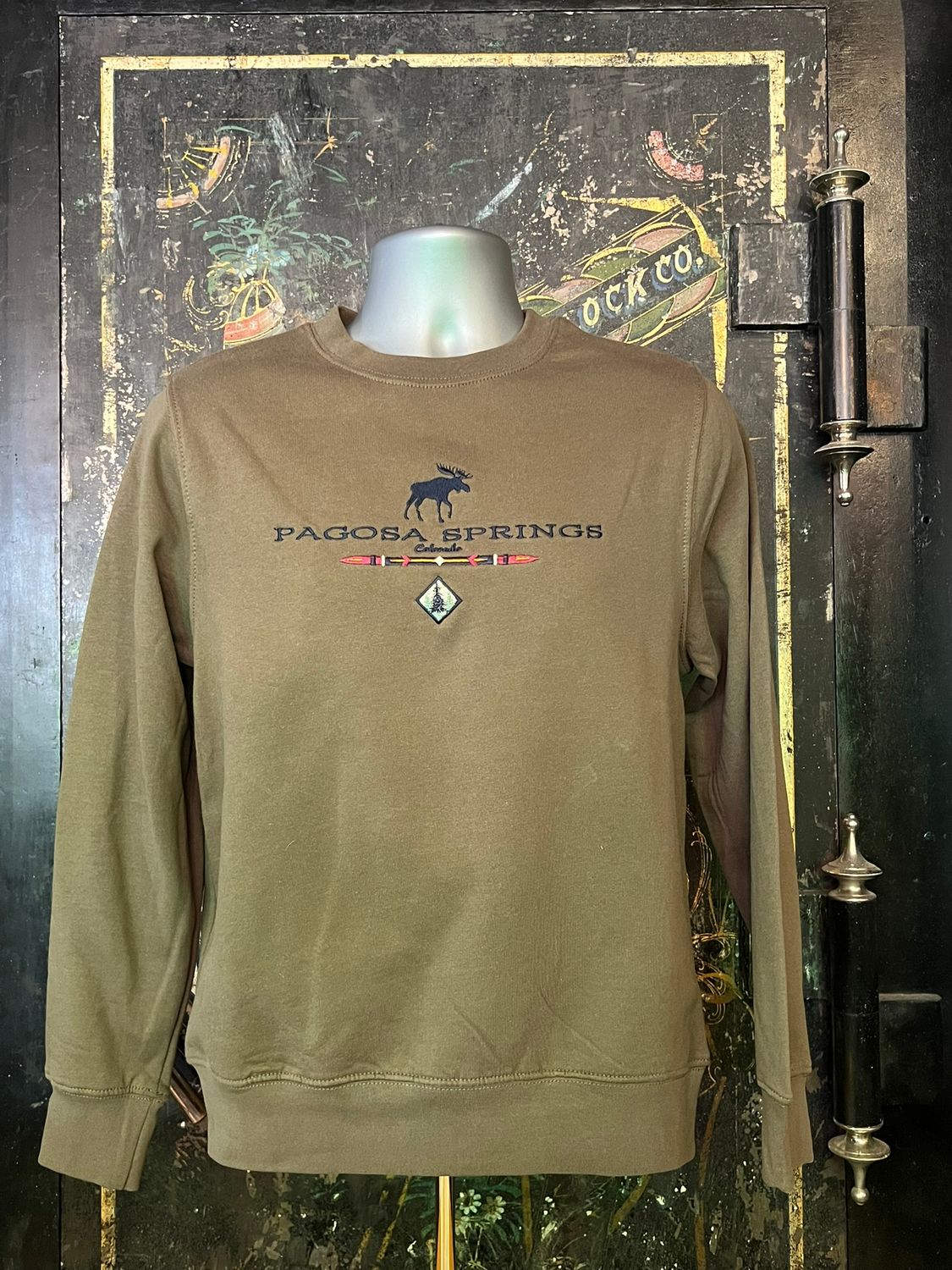 Native Moose Crew Neck SS Olive, Size: SMALL