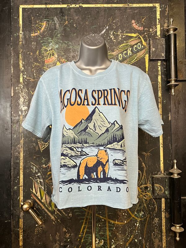 Metaljaw Mtns/Bear RS Cropped S/S Tee Denim