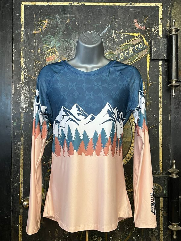 Carmella Mtns/Pines Sub L/S Solar Tee