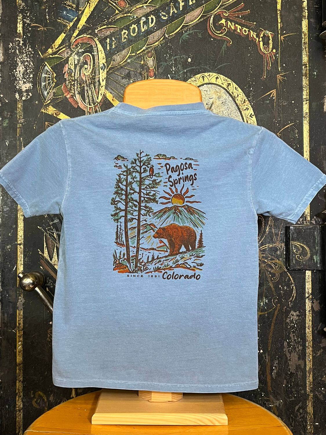 Infraction Bear/Mtns Kids Tee Denim, Size: XSMALL