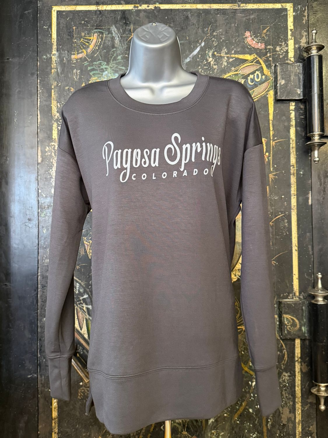 Casual Crewneck Charcoal, Size: SMALL