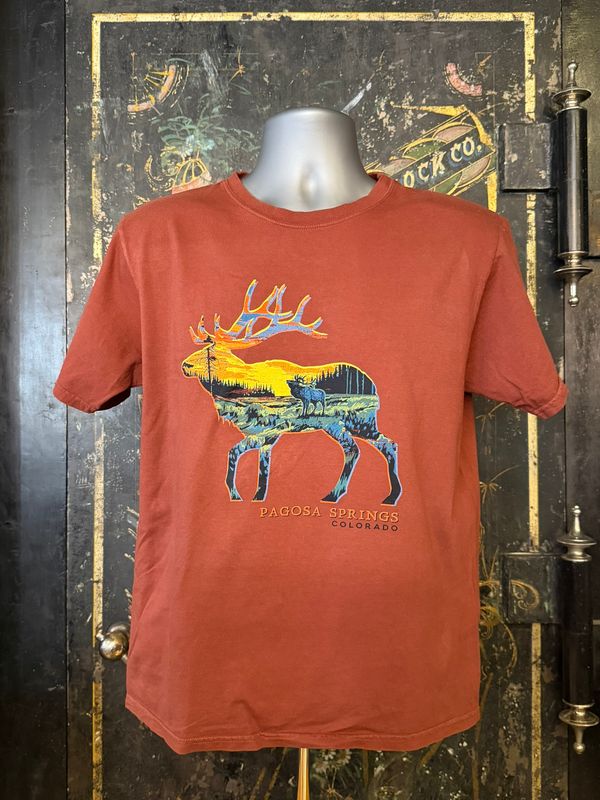 Statute Elk/Mtns RS S/S Tee Redwood