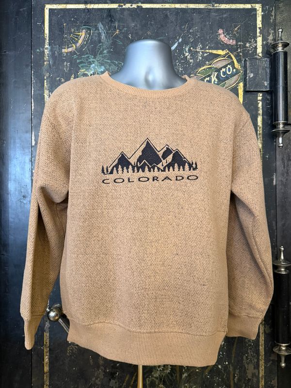 Honeycomb Crew Neck  Camel