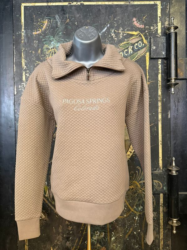 Kiki Quilted Pullover Latte