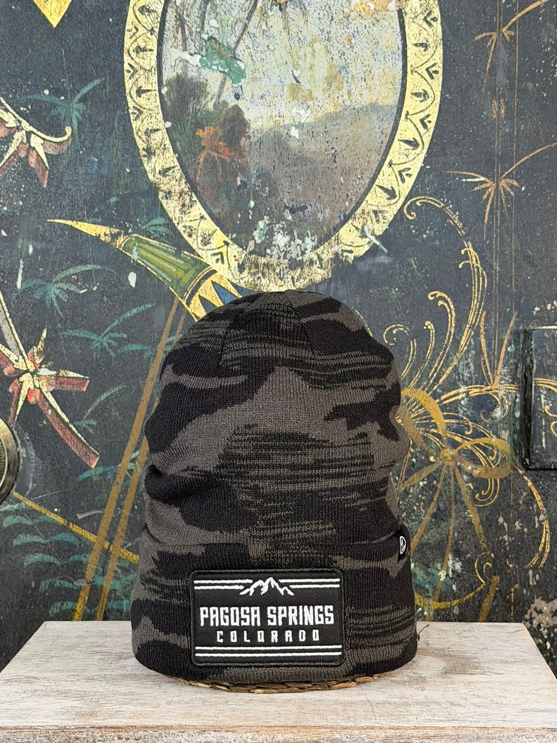 Fear It Camo Knit Cuff Beanie Blk/Char
