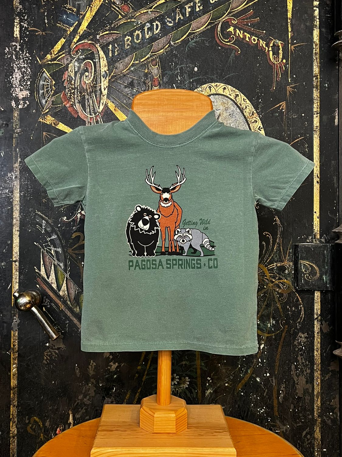 Keep Sharp V2 Bear/Deer/Rac Tot Tee Dorm Green, Size: 2T