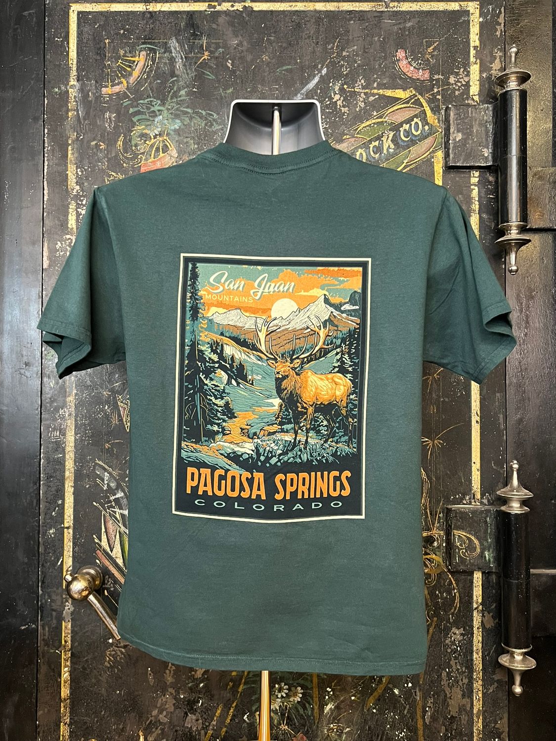 Shared Pot Mtns/Elk RS S/S Tee Evergreen, Size: SMALL