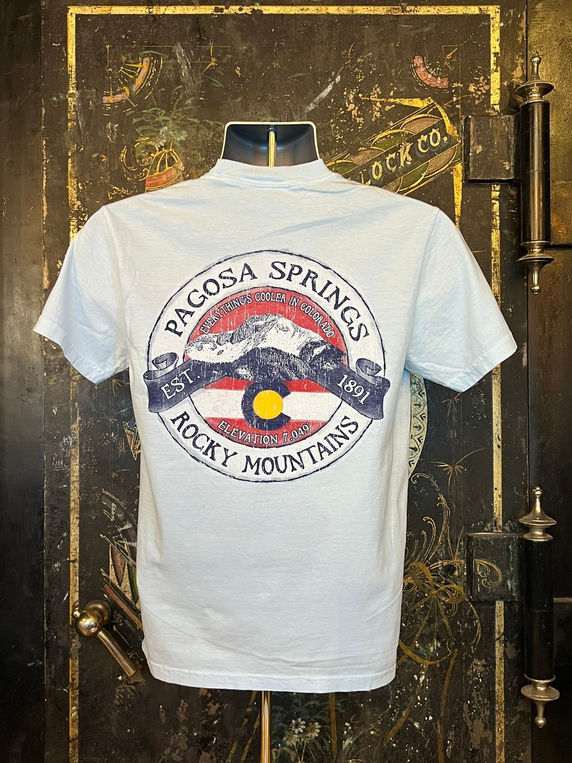 Fargo Pagosa Peak CO CC S/S Tee Chambray, Size: SMALL
