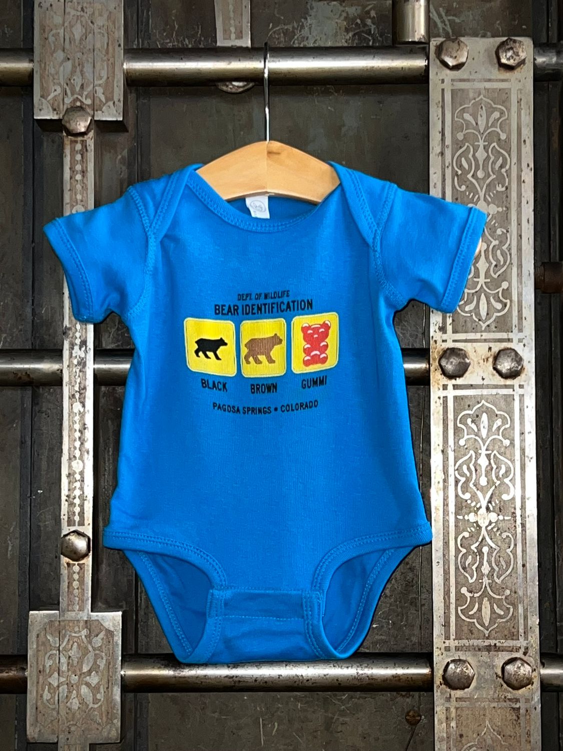 Bear Identification Infant Creeper, Color: Cobalt, Size: 6MO