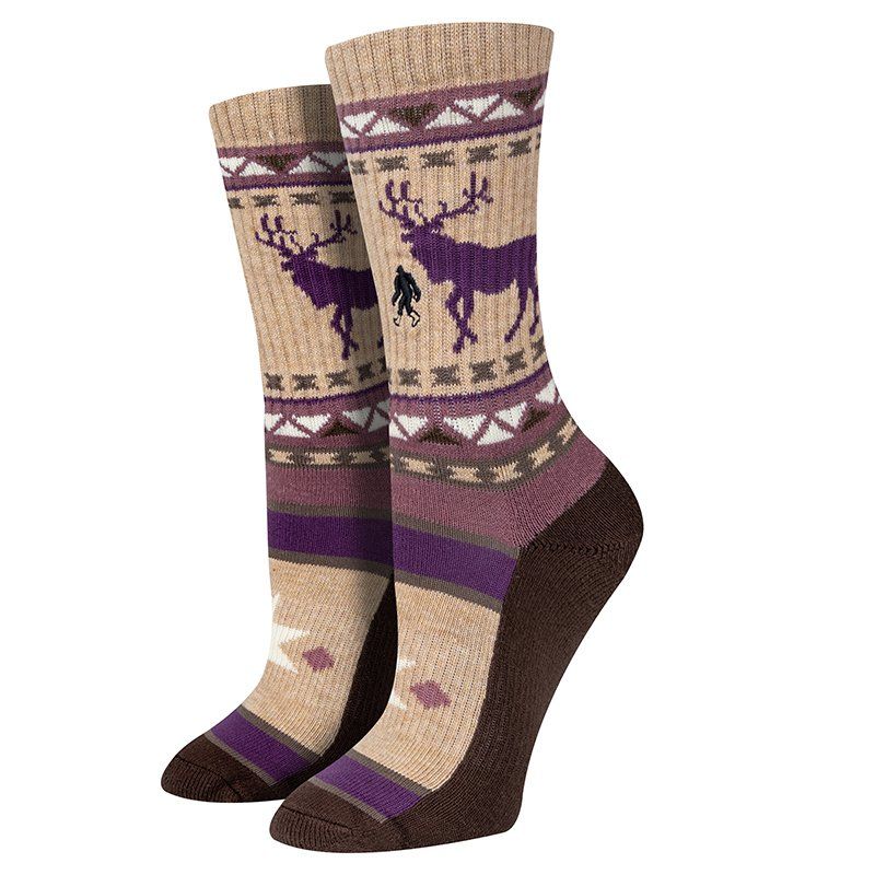 Women's Active Elk Maroon Socks