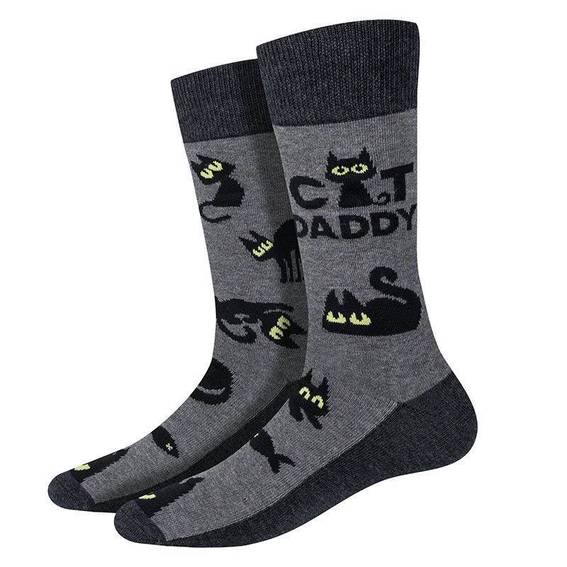 Cat Daddy Grey Socks