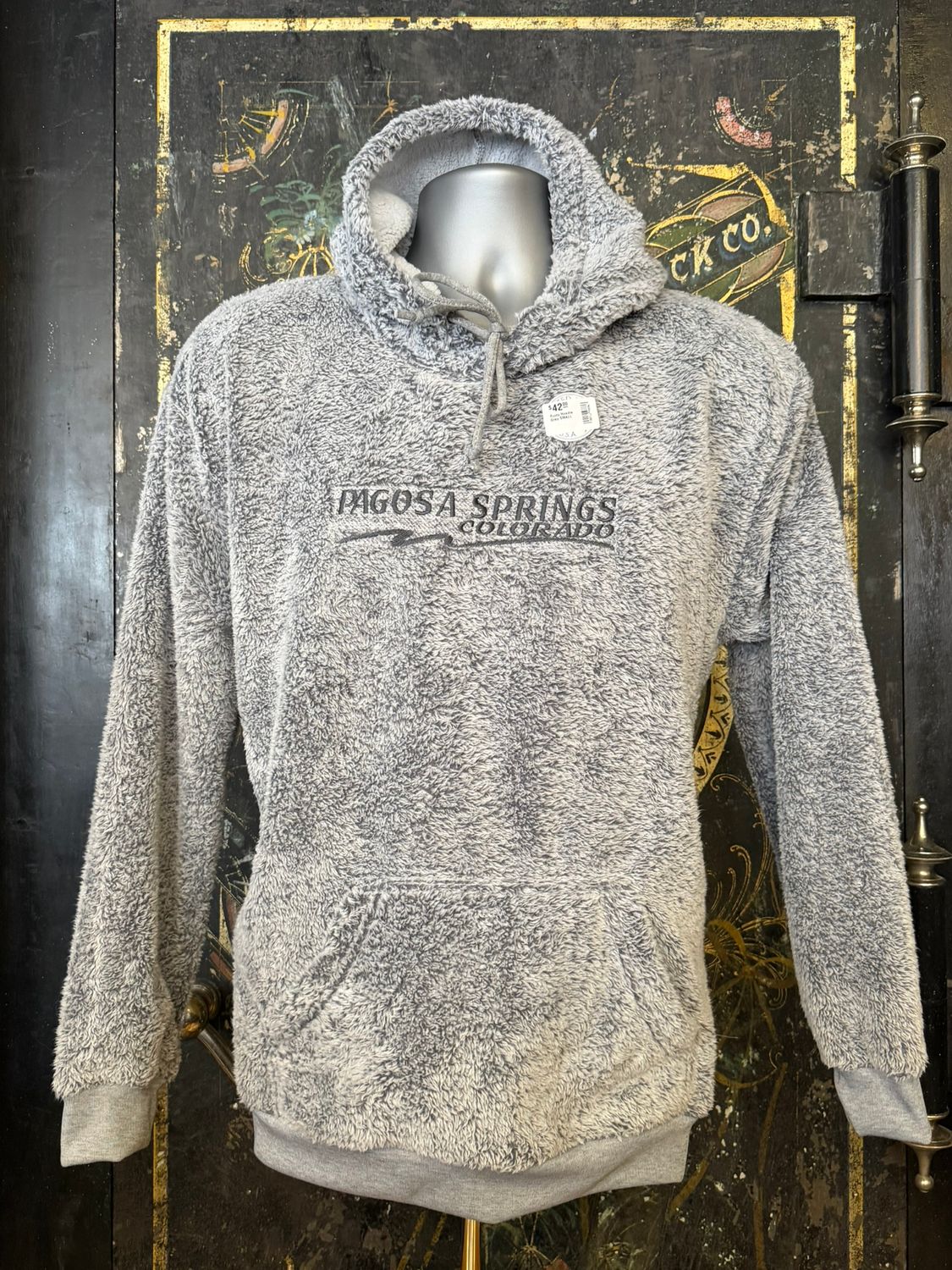 Fuzzy Hoodie Grey, Size: SMALL