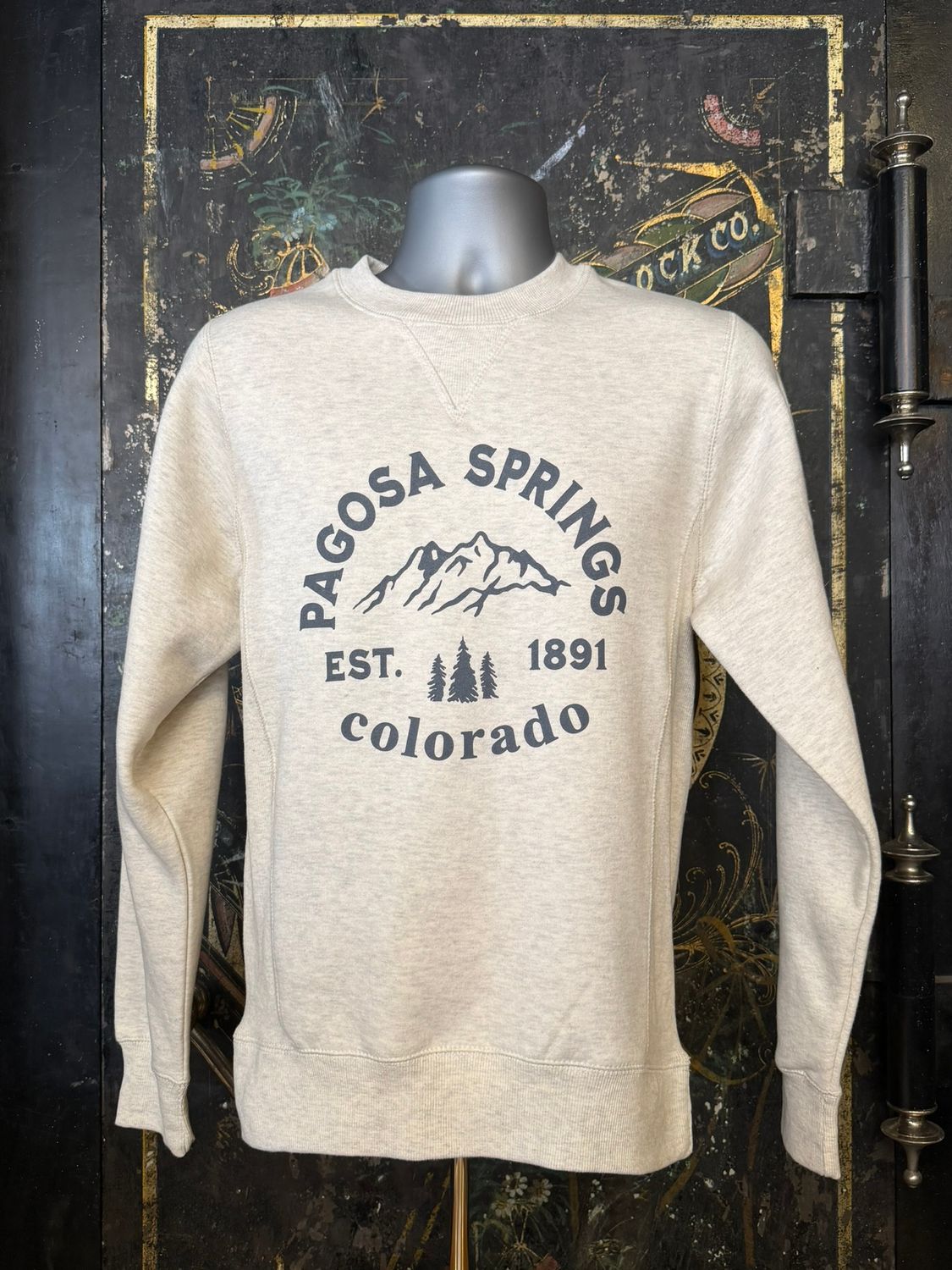 Carson Mtns/Pines Crew Oatmeal, Size: XSMALL