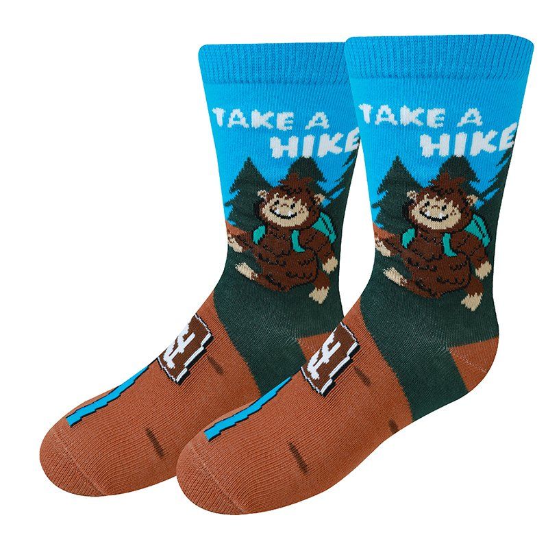 Kids Take A Hike Bigfoot Socks