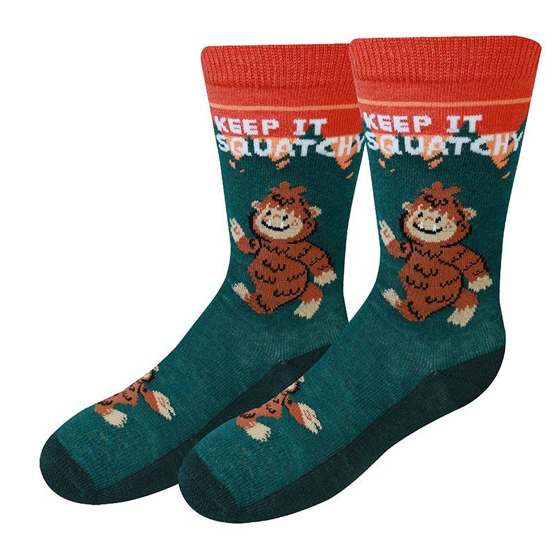 Kids Keep It Squatchy Bigfoot Socks