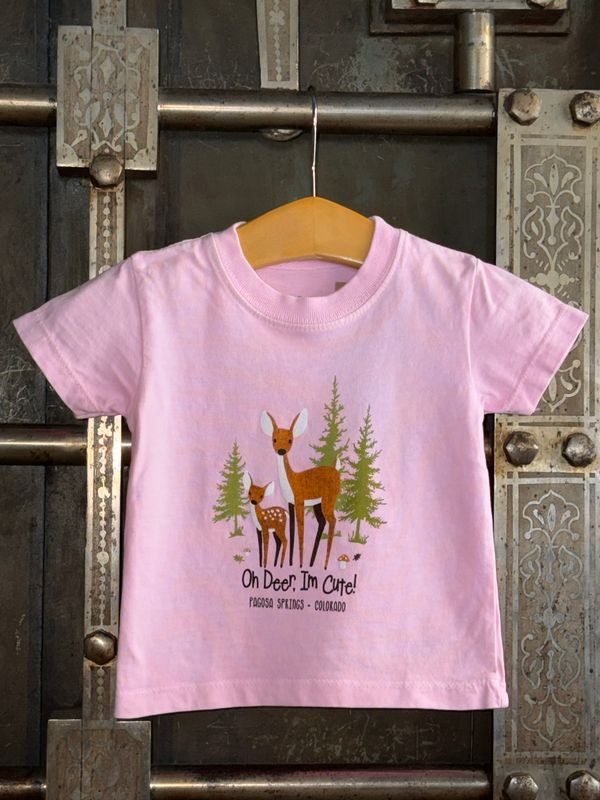 Foxington Deer/Pines Infant Tee Blush