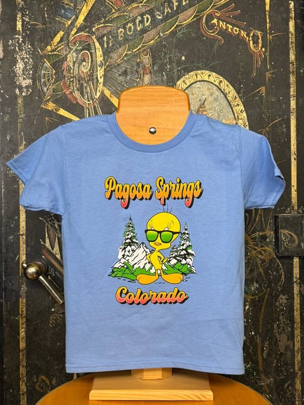 Kids Baby Cuteness Tweety Mtns/Pines Tee Car Blue