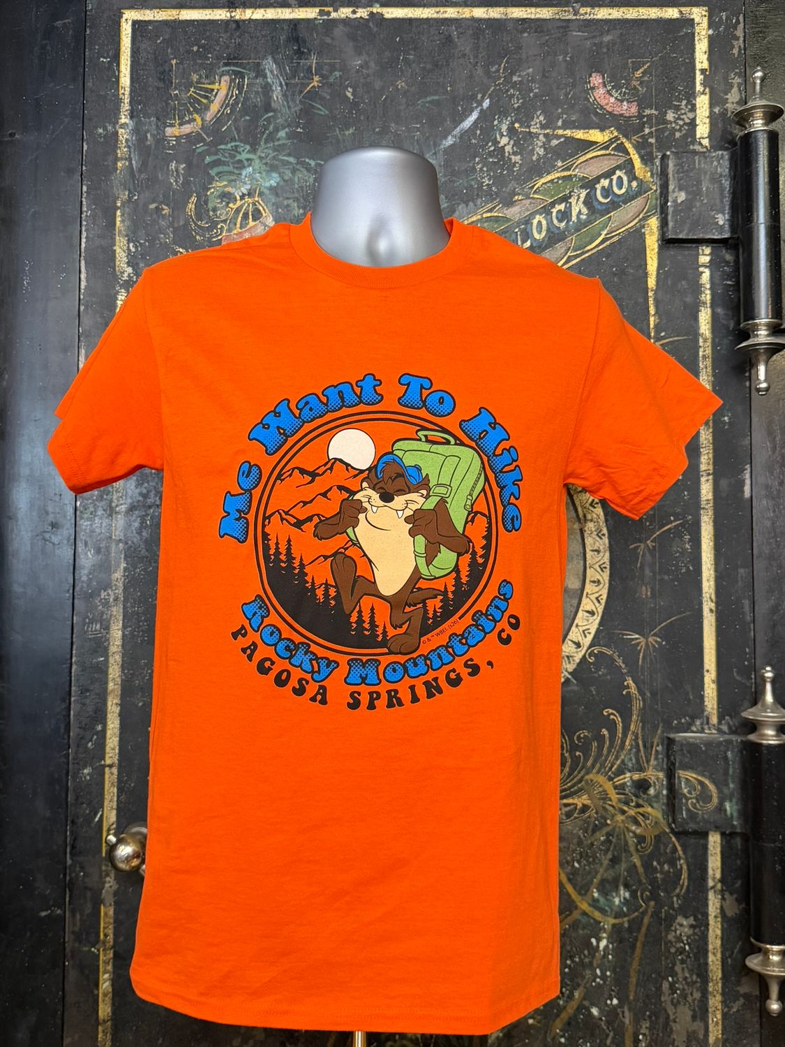 Me Walk Far Taz Mtns/Pines MD Tee Orange, Size: SMALL