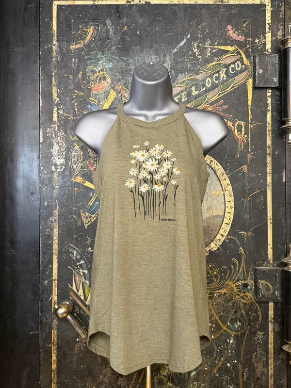 Wild Daisy Tank Hthr Olive