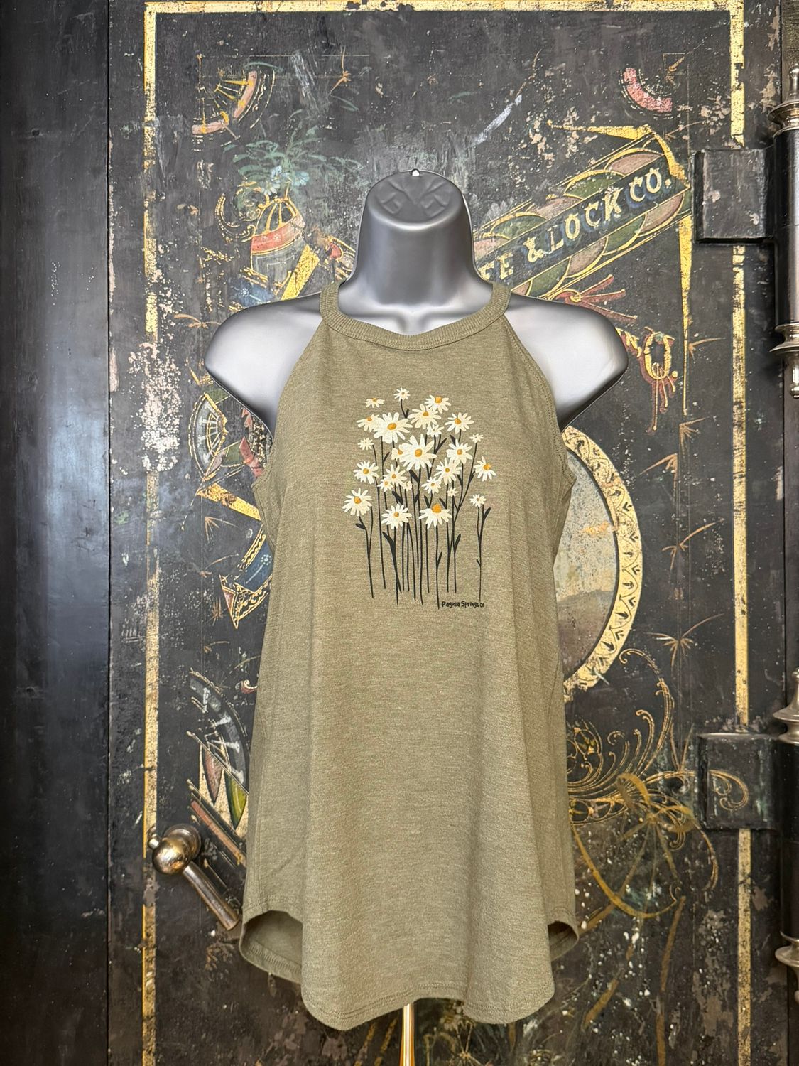 Wild Daisy Tank Hthr Olive, Size: XSMALL