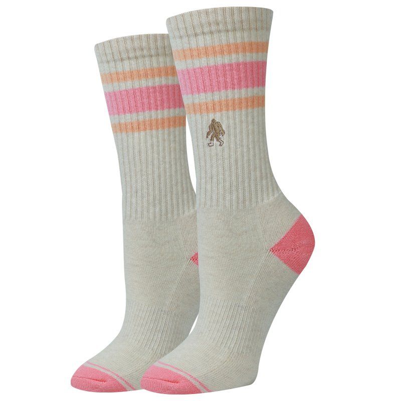Women's Active Retro Stripes Pink Socks