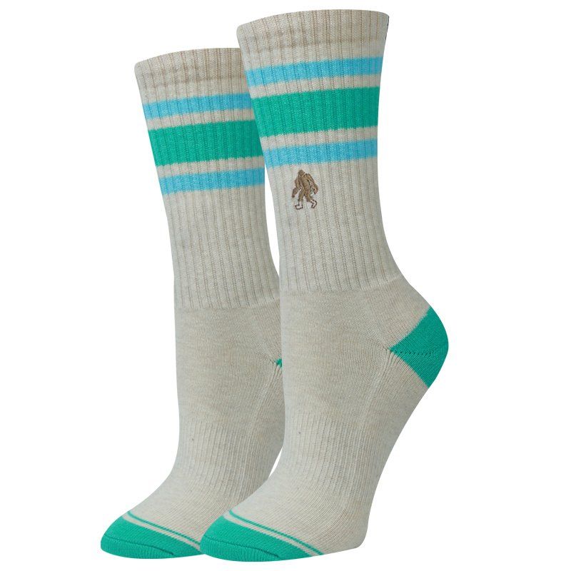 Women's Active Retro Stripes Mint Socks
