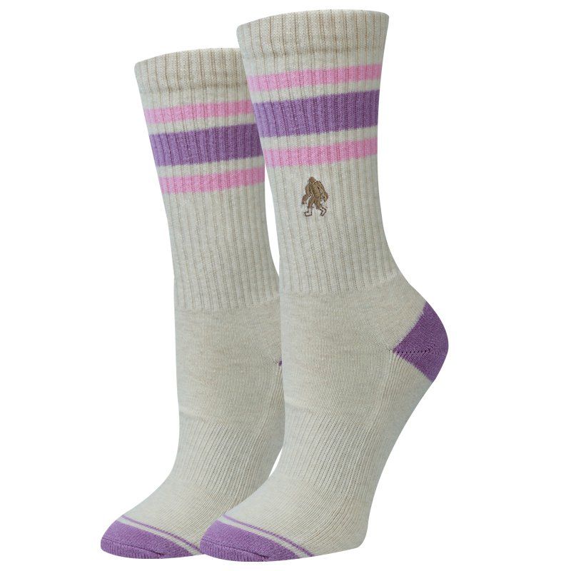 Women's Active Retro Stripes Purple Socks