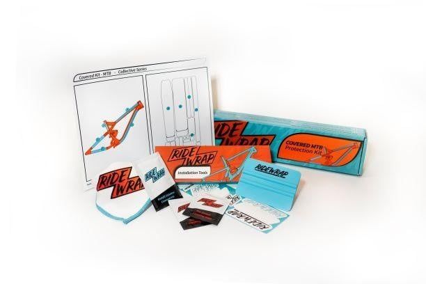 RideWrap Covered Frame Protection Kit, Collective Series, MTB Dual Suspension, Clear Gloss Finish