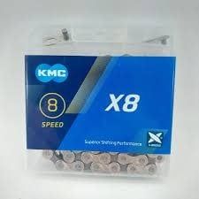 KMC, X8 NP/GY, Chain, 6/7/8sp., 116 links, Silver