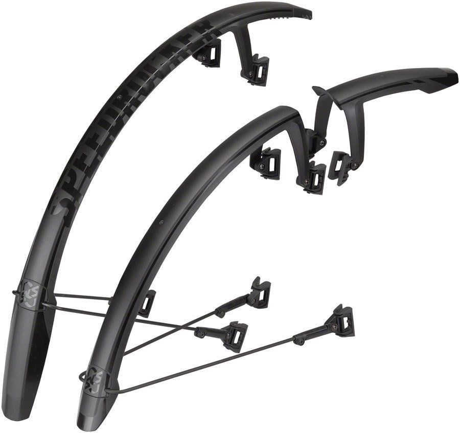 SKS Speedrocker Gravel Fender Set, Clip-on, 27.5&quot; &amp; 29&quot;, Max Tire Width 42mm, Black