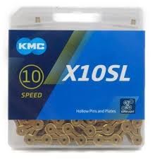 KMC Chain X10 SL x 116L, 10speed, Ti Gold
