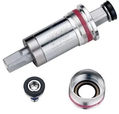 Bottom Bracket Cartridge sealed 73mm x 122.5mm silver alloy