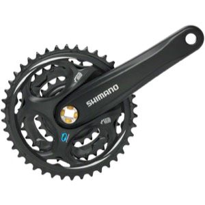 Shimano, Altus FC-M311, Crankset, 7/8 sp., 175mm, 22/32/42T, Riveted, Square, 50mm, Black