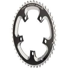 FSA, 52T, 10/11sp., BCD: 110mm, 5 Bolts, Super Road, Outer Chainring, For Double, Aluminum, Black, 371-0252A