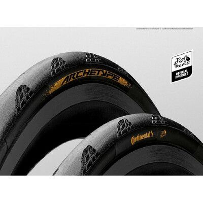 Continental Archetype Tire - 700 x 30, Tubeless, Folding, Black/Tour de France Limited Edition, BlackChili, ACT, Lazer Grip