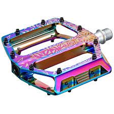 (Discontinued) Supacaz, Krypto, Platform Pedals, Body: Aluminum, Spindle: Cr-Mo, 9/16'', Multicolor, Pair