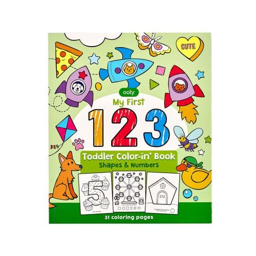 Ooly Colour-In Book 123 Shapes and Numbers