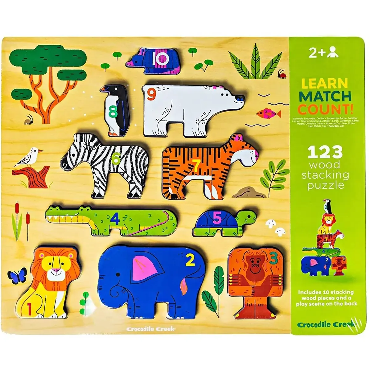 Stacking Puzzle 123 Zoo 10 pc