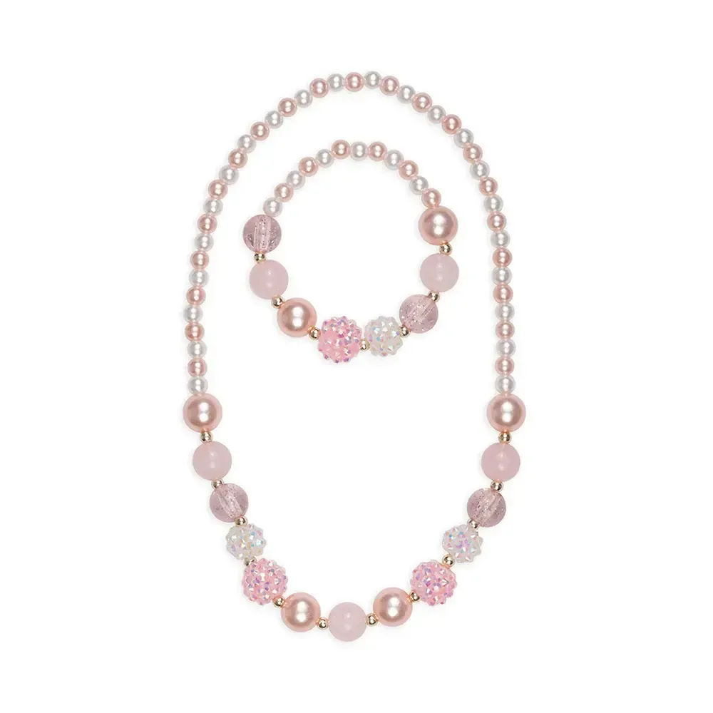 Great Pretenders Pinky Pearl Necklace &amp; Bracelet Set